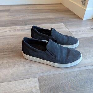 ECCO Soft Classic Slip-On Sneakers Black Nubuck EU 39 Comfort Shoes